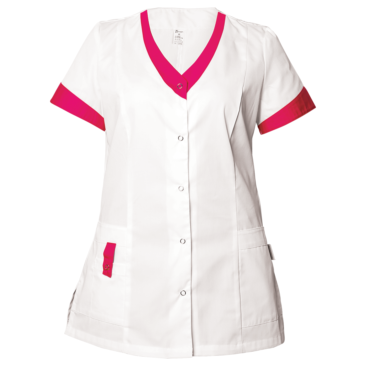 Γυναικεία Ιατρική Μπλούζα άσπρο ALEGRA WHITE/DARK PINK
