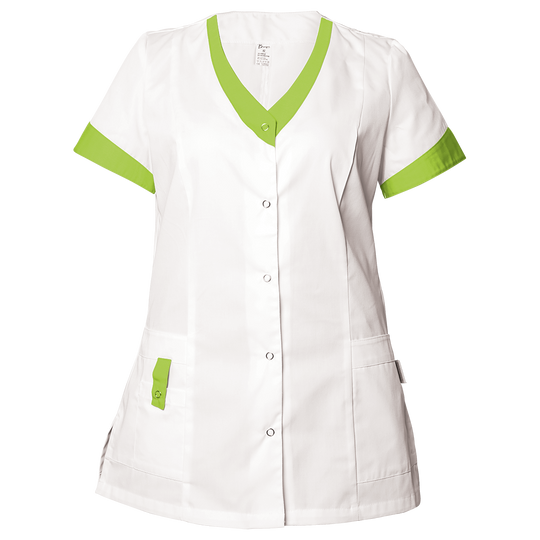 Дамска медицинска туника ALEGRA WHITE/LIGHT GREEN