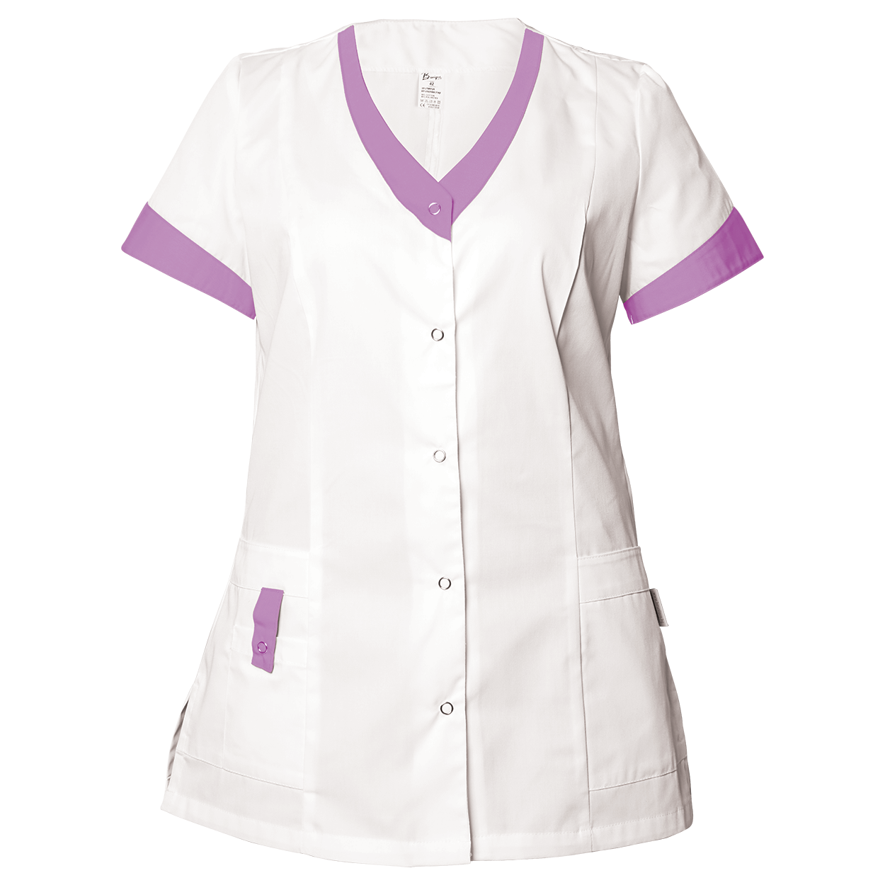 Tunică medicală pentru femei ALEGRA ALB/VIOLET