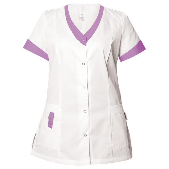Γυναικεία Ιατρική Μπλούζα άσπρο ALEGRA WHITE/PURPLE