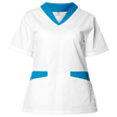 Lady's medical tunic FABIANA WHITE/BLUE