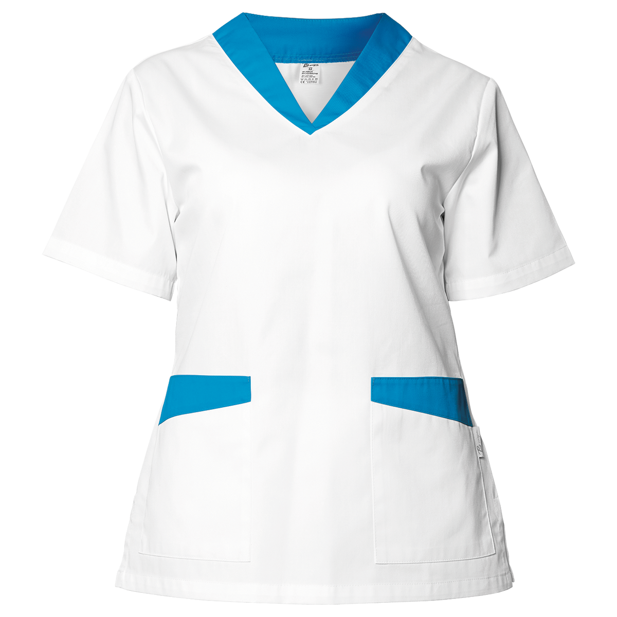 Lady's medical tunic FABIANA WHITE/BLUE