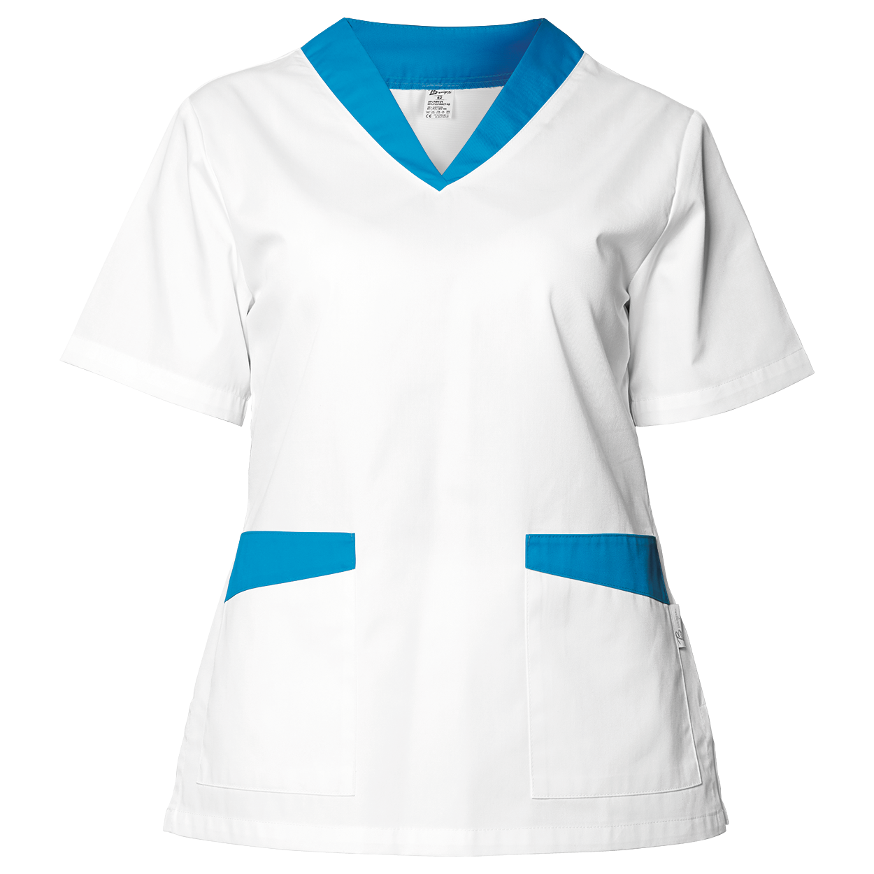 Lady's medical tunic FABIANA WHITE/BLUE