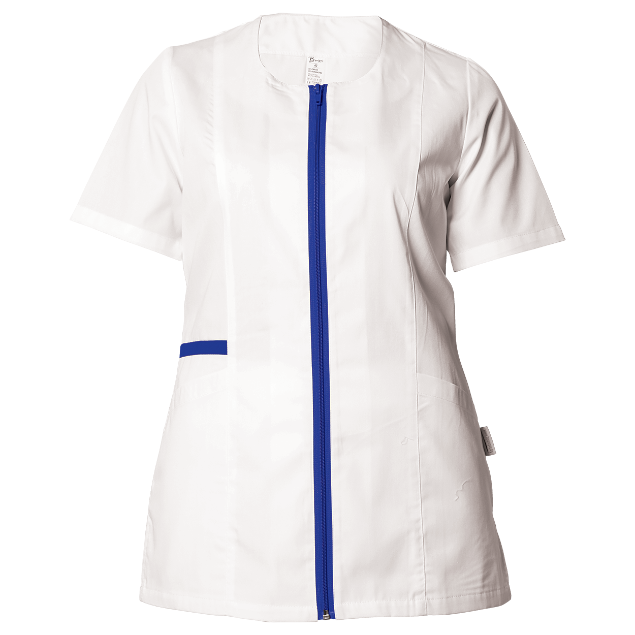 Tunică medicală pentru femei ZAIRA ALB/ALBASTRU