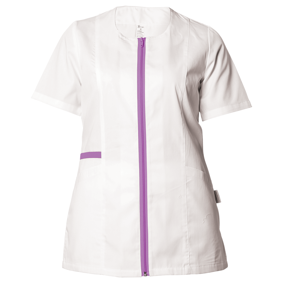 Дамска медицинска туника ZAIRA WHITE/PURPLE