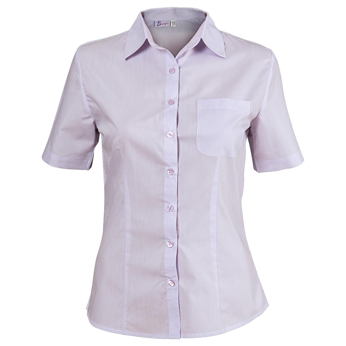 CAMISA LIGHT PURPLE Lady's short sleeve shirt