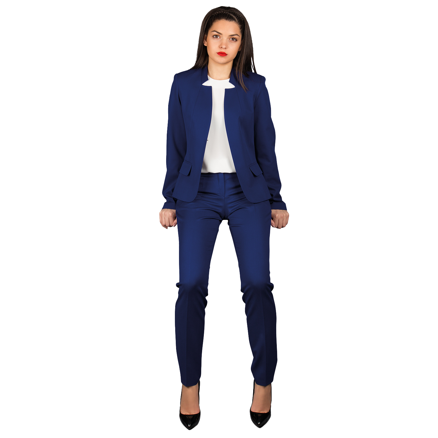 Pantaloni pentru femei KARINA ALBASTRU REGAL - 2