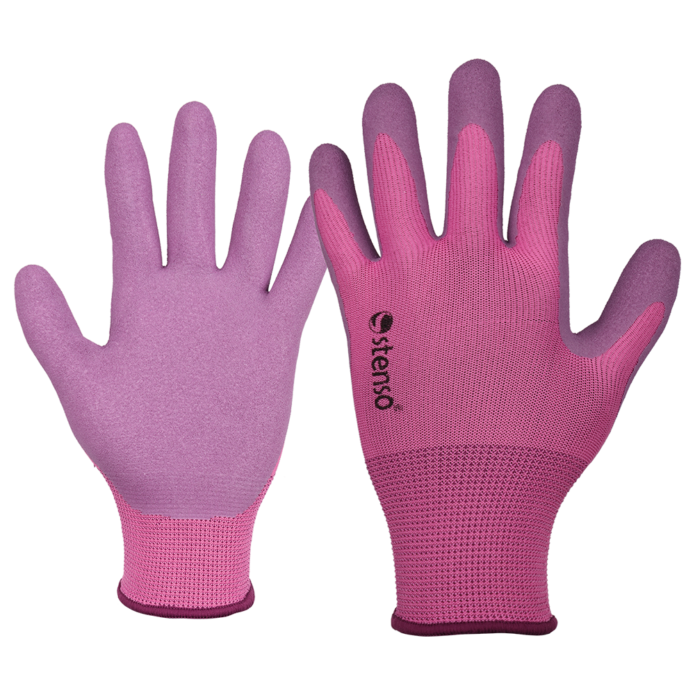 Latex dipped gloves CATTLEY PURPLE