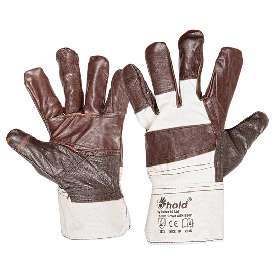 Leather and textile gloves DRIVER