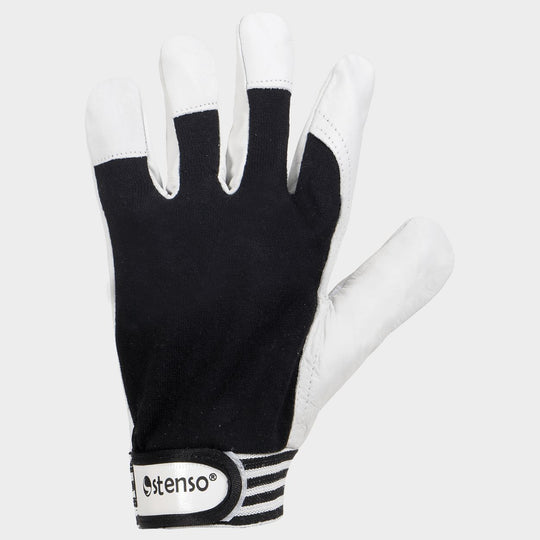 Leather and textile gloves GILT BLACK - 1