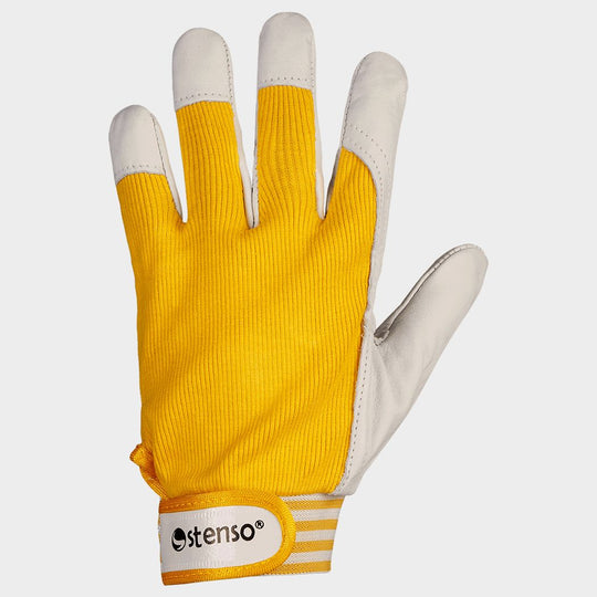 Ръкавици от кожа и плат GILT YELLOW - 1