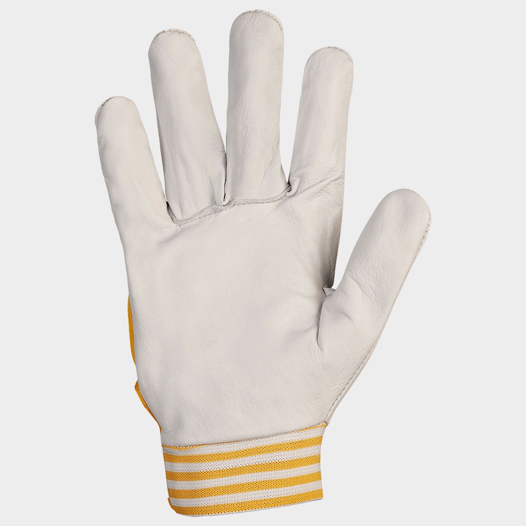 Leather and textile gloves GILT YELLOW - 2