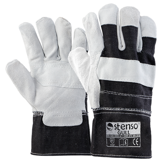 Leather and textile gloves GLENN - 1