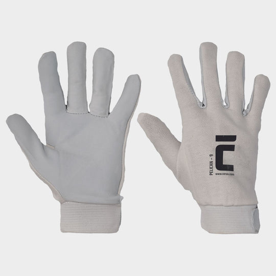 Leather and textile gloves PELICAN