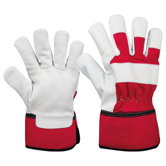 Leather and textile gloves THOMSON RED