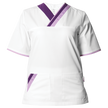 Medical tunic MARCEL WHITE/PURPLE - 1
