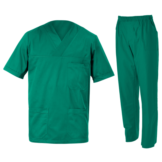 Tunică medicală cu pantaloni M3 VERDE - 1