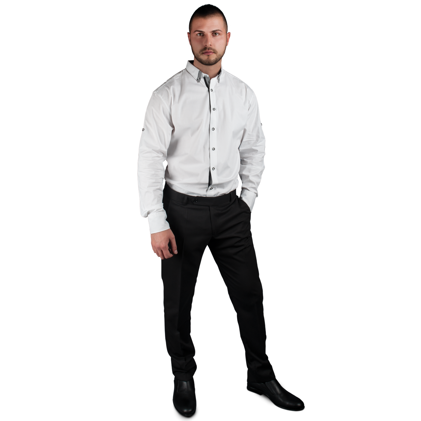 Мъжка риза ALBERTO WHITE - 2
