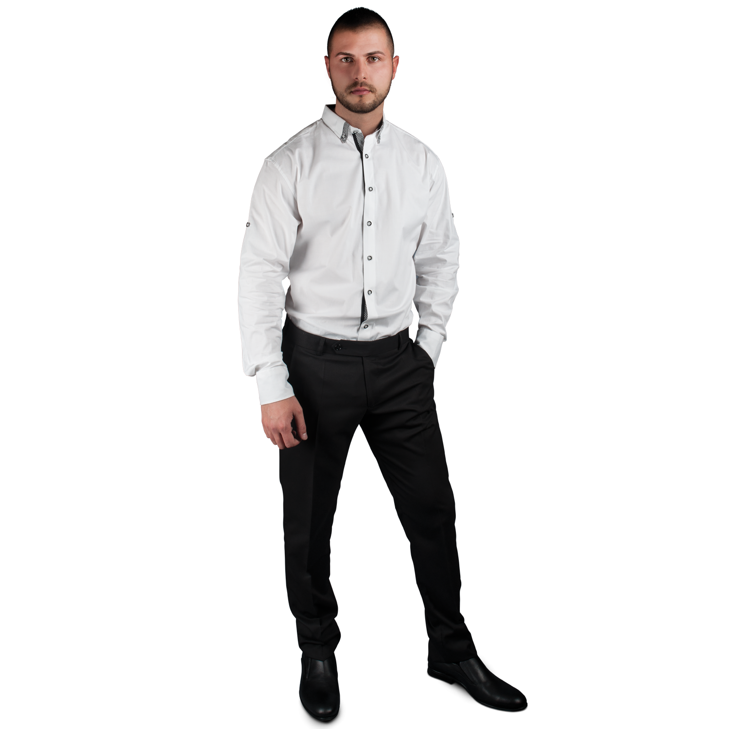 Мъжка риза ALBERTO WHITE - 2