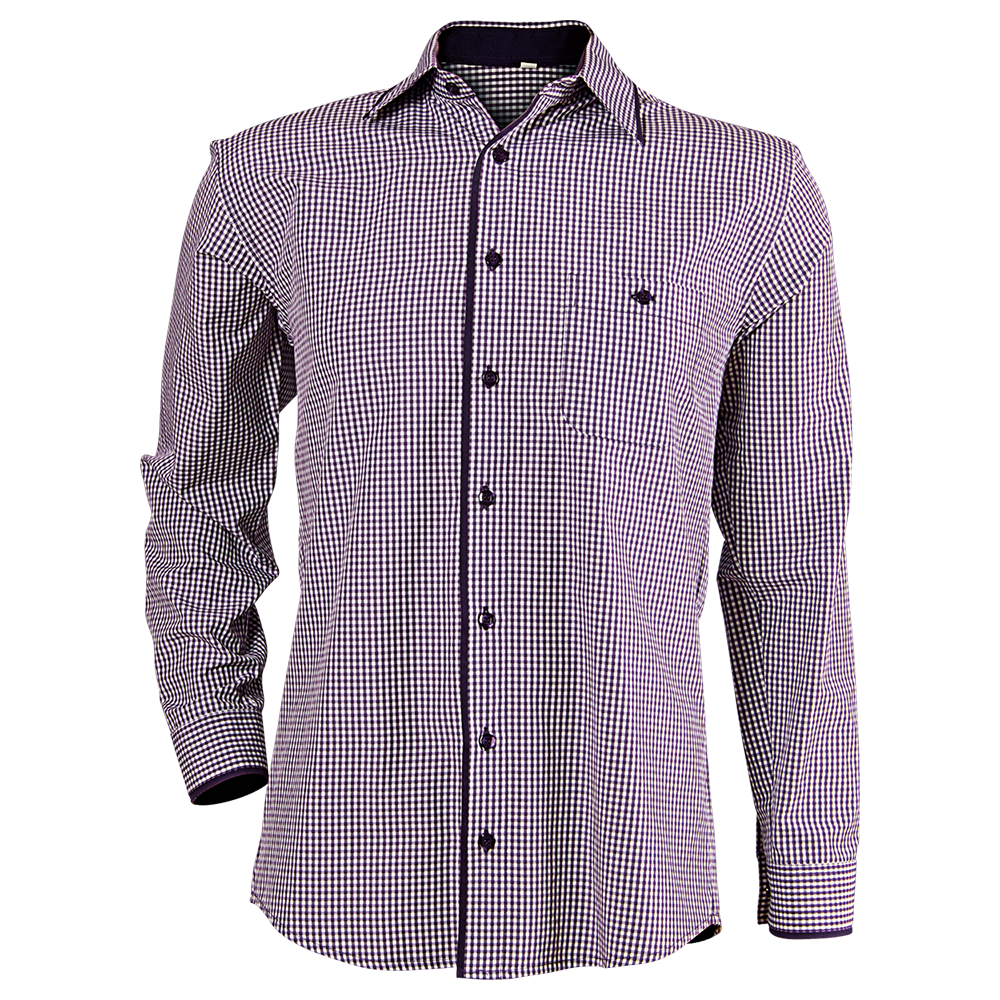 Men's long sleeve shirt FLORIS PURPLE