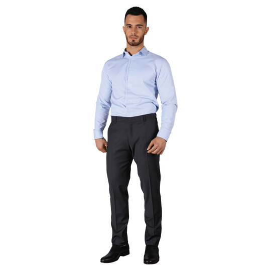 Men's long sleeve shirt MARON LIGHT BLUE - 2