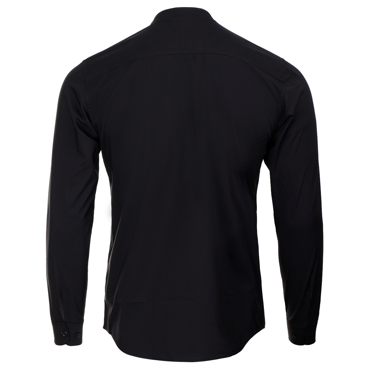 Men's mandarin collar shirt VELILLA BLACK - 2