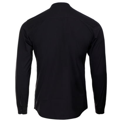 Men's mandarin collar shirt VELILLA BLACK - 2