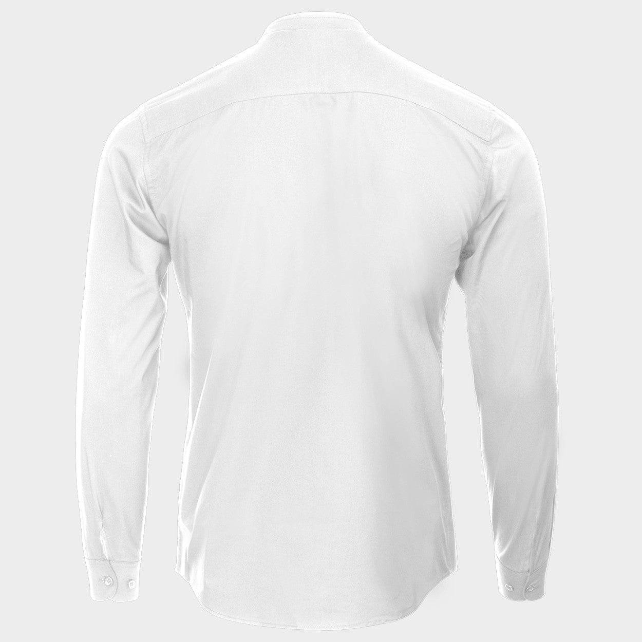 Ανδρικό πουκάμισο με γιακά Mandarin VELILLA WHITE - 2