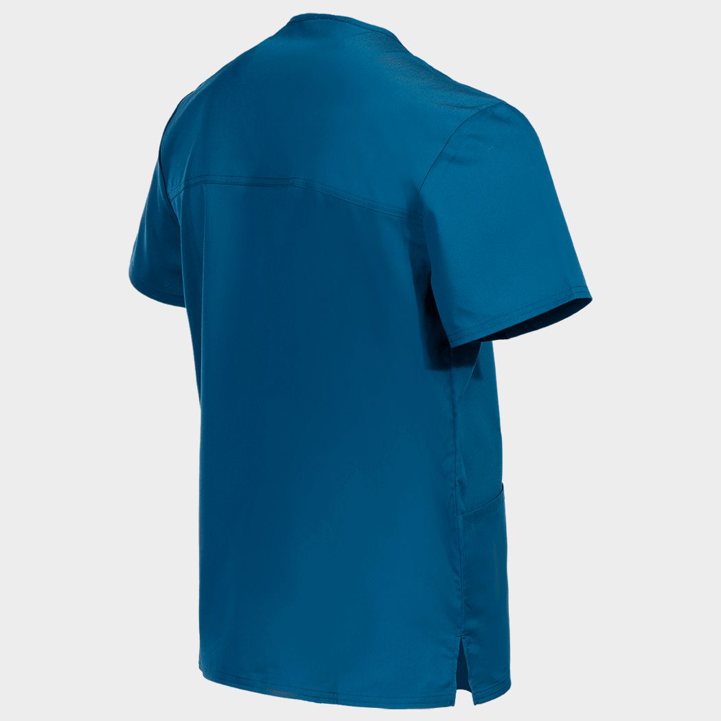 Tunică medicală de bărbat CHEROKEE V-NECK CARIBBEAN BLUE WWE670 - 4