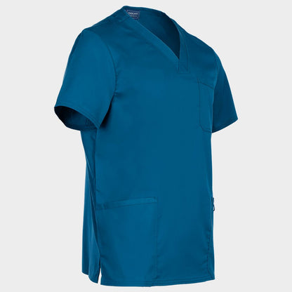 Tunică medicală de bărbat CHEROKEE V-NECK CARIBBEAN BLUE WWE670 - 5