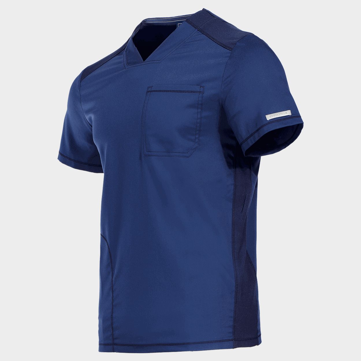 Men's medical tunic CHEROKEE V-NECK DARK BLULE WWE603. - 3