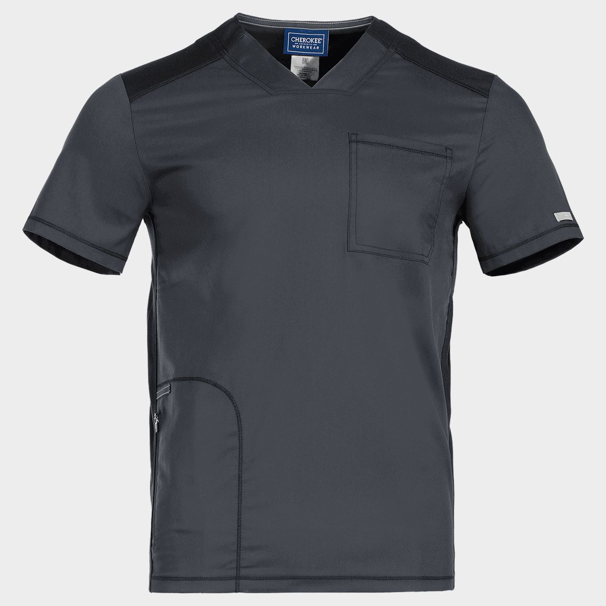 Tunică medicală de bărbat CHEROKEE V-NECK GRI WWE603 - 1