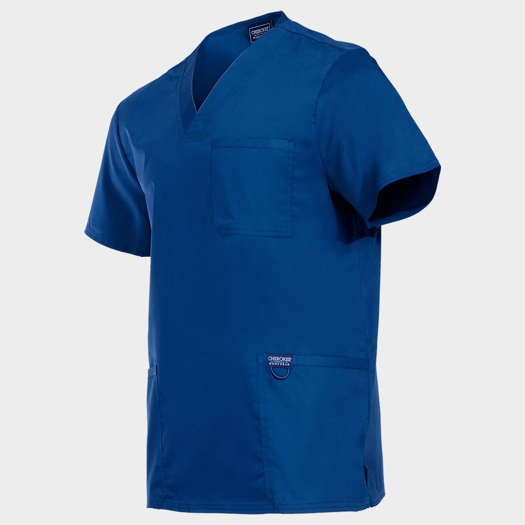 Men's medical tunic CHEROKEE V-NECK NAVY BLUE WWE670. - 4