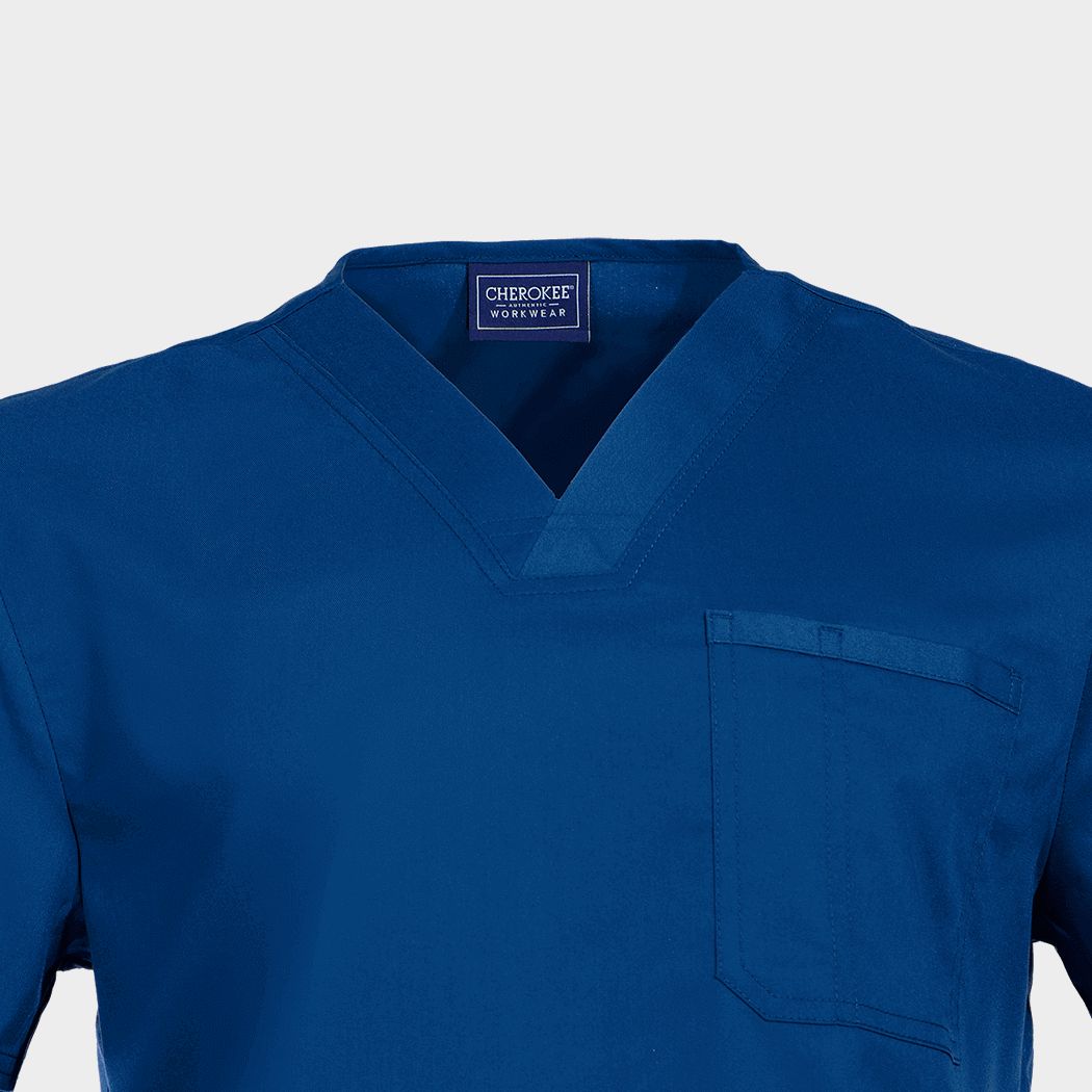 Men's medical tunic CHEROKEE V-NECK NAVY BLUE WWE670. - 6