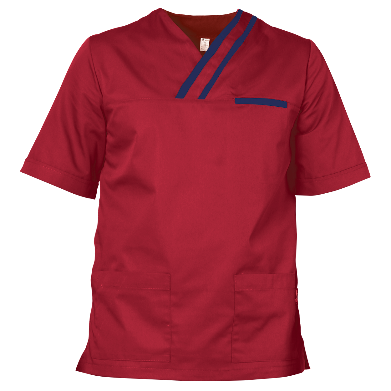 Tunică medicală pentru bărbați OLIVER DARK ROȘU/ALBASTRU MARIN