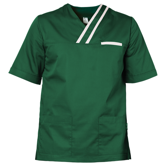 Men's medical tunic OLIVER GREEN/WHITE
