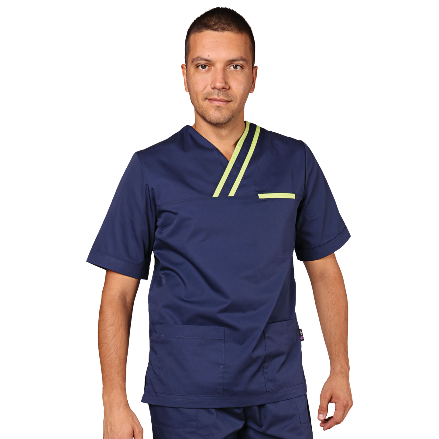 Tunică medicală pentru bărbați OLIVER ALBASTRU MARIN/VERDE DESCHIS - 2