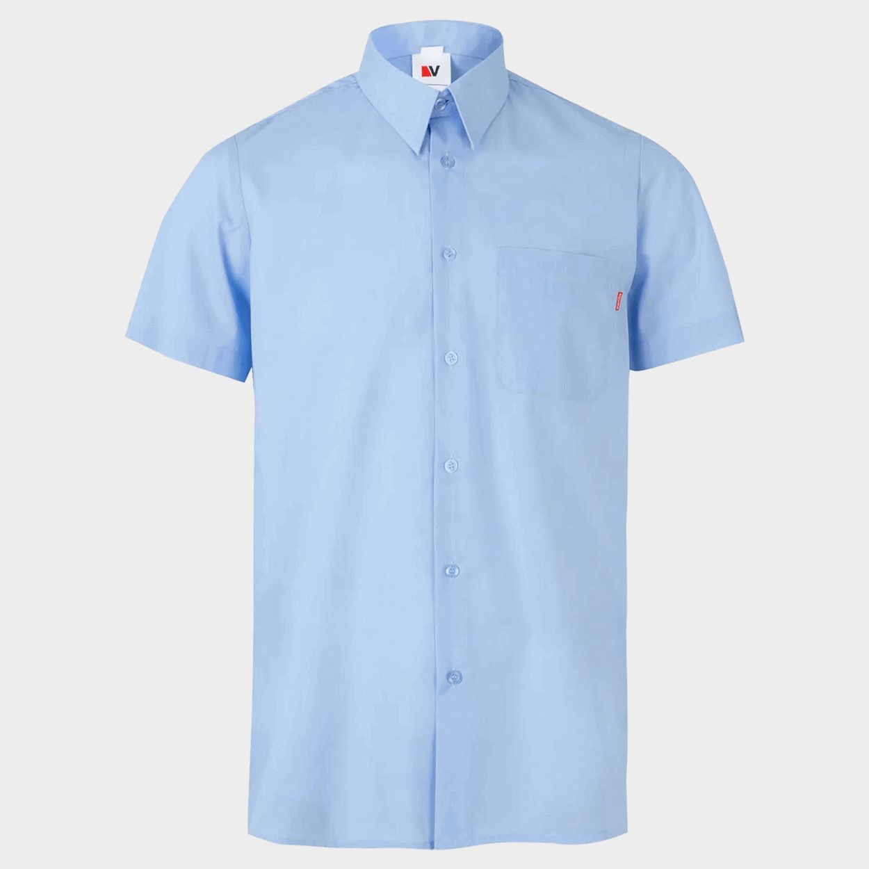 Ανδρικό κοντομάνικο πουκάμισο VELILLA LIGHT BLUE - 1