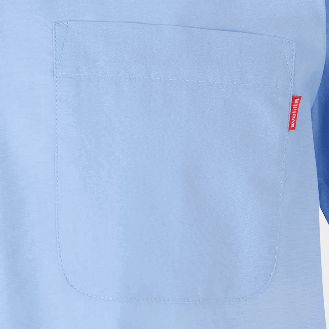 Ανδρικό κοντομάνικο πουκάμισο VELILLA LIGHT BLUE - 4