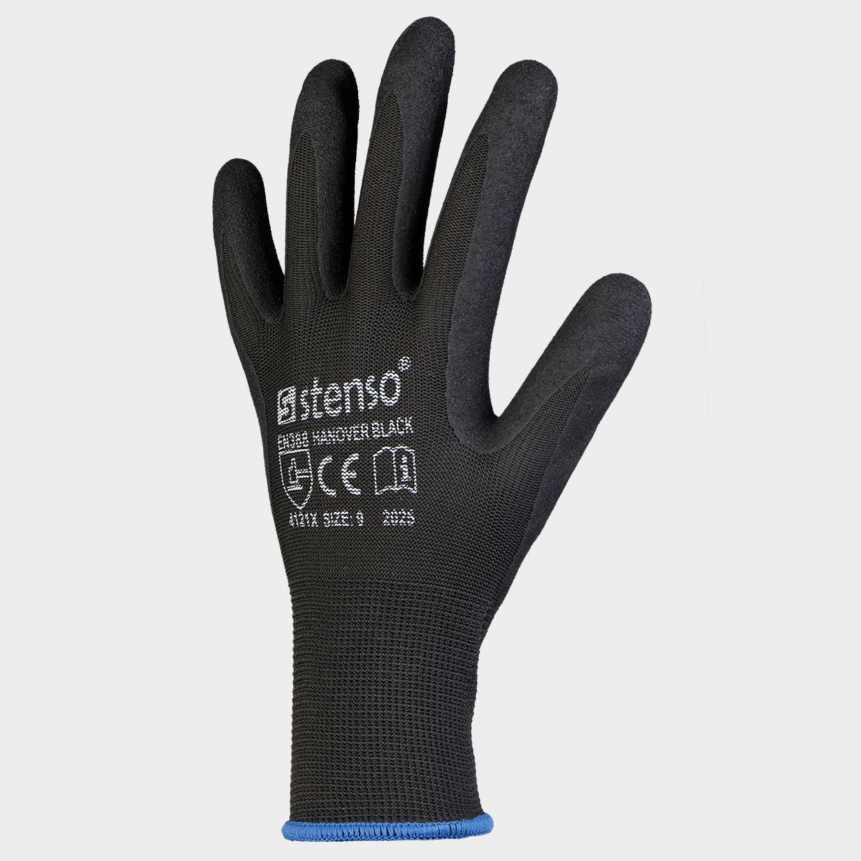 Latex dipped gloves HANOVER BLACK - 3