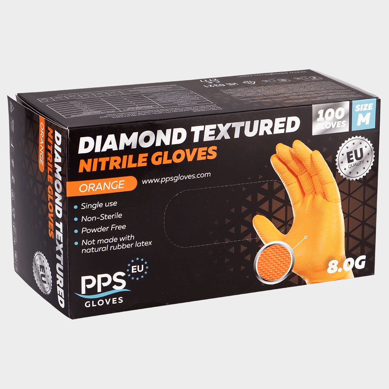 Mănuși din nitril PPS DIAMOND GRIP PF - 1