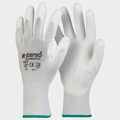 Polyurethane dipped gloves BLACKBURN WHITE - 1