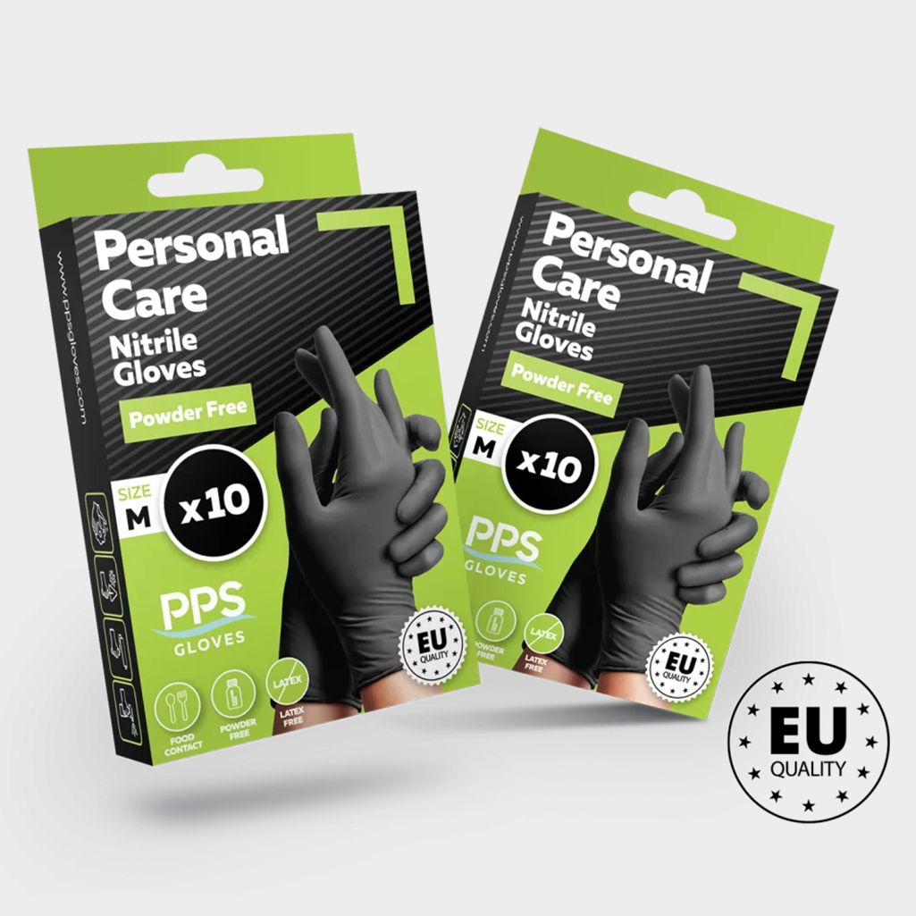 Нитрилни ръкавици без пудра PPS PERSONAL CARE PF BLACK