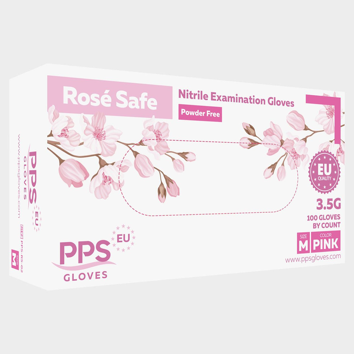 Mănuși de nitril fără pudră PPS ROSE SAFE PF - 2