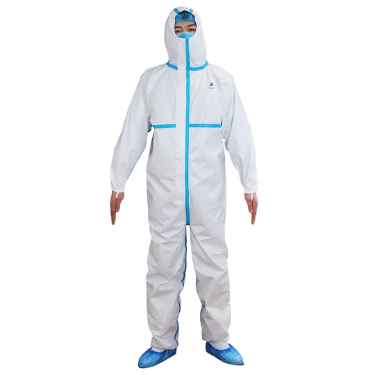 Combinezon de protecție cu glugă COVERALL ALB TYPE 3, 4