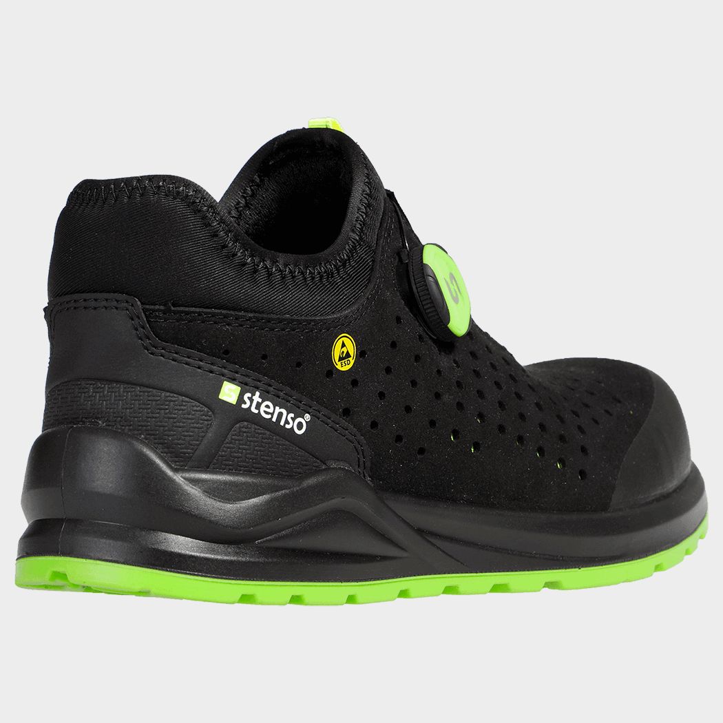 Работни обувки JETT S1PS ESD BLACK/GREEN - 3