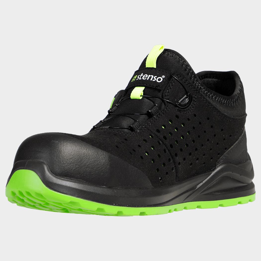 Работни обувки JETT S1PS ESD BLACK/GREEN - 4