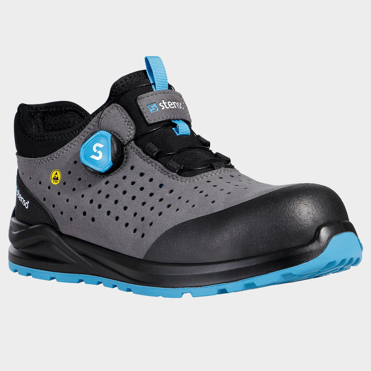 Safety shoes JETT S1PS ESD GREY/BLUE - 4