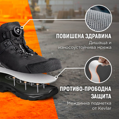 Pantofi înalți RULER  MID S3S FO SR BLACK - 2