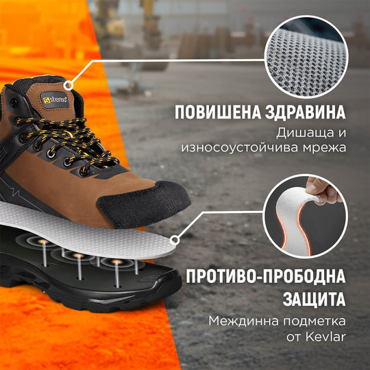 Παπούτσια εργασίας RULER S3S SR BROWN/BLACK - 2
